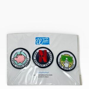 Winks For Days Merit Badges for Limited Bingeing and Money Smarts *set of 3* NIP